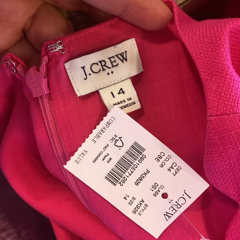 J. Crew Pink Scalloped Dress - Picture 6 of 10